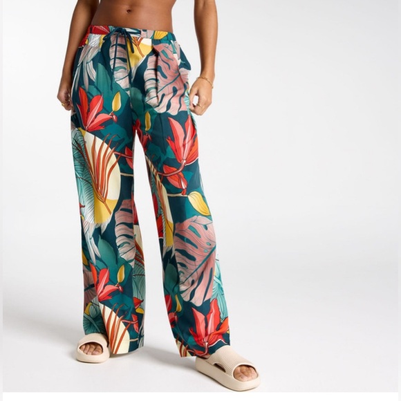 Calia Pants - CALIA Women's Pleated Wide Leg Cover Up Pants